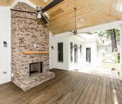 Outdoor Fireplace in Custom Home built by Atlanta Homebuilder Waterford Homes
